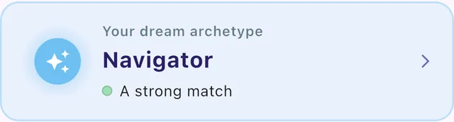Slumbr's dream archetype card: Navigator, a strong match